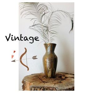 VINTAGE! Indian Brass & Enamel Vase / Urn